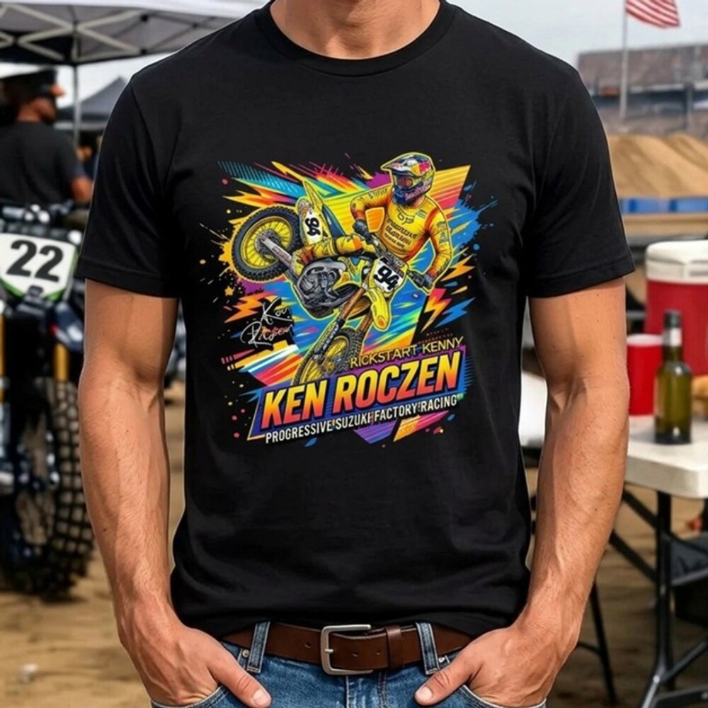 Ken Roczen Vintage Motocross Racing Tee Suzuki Dirt Bike Y2K Streetwear